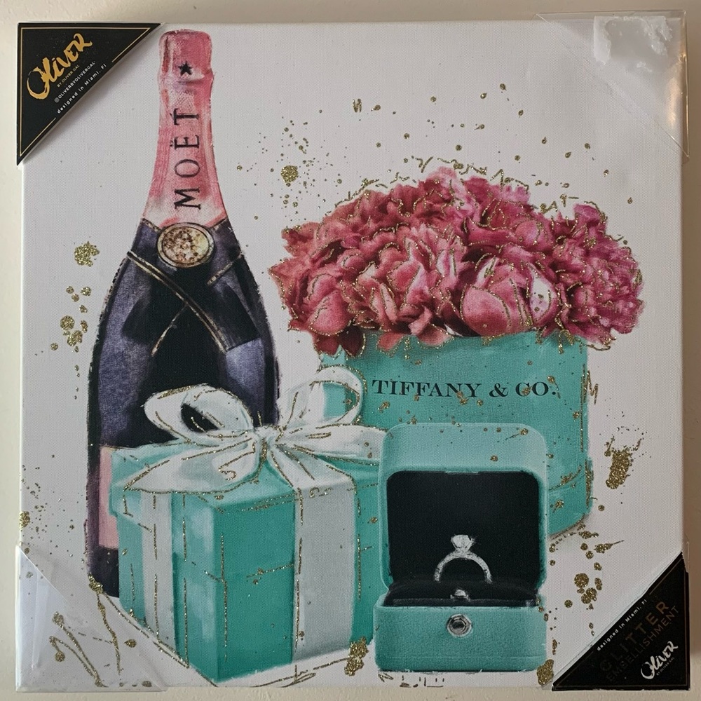 TIFFANY & CO canvas glitter wall embellishment